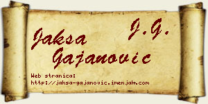 Jakša Gajanović vizit kartica